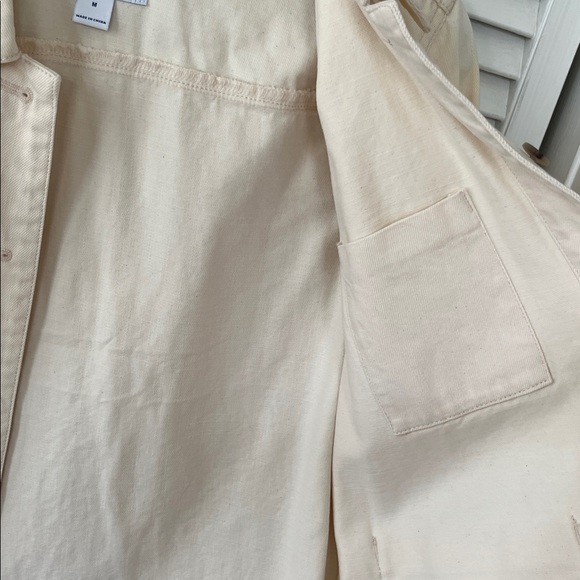 Cream Button-Up Chore Jacket - Picture 6 of 6